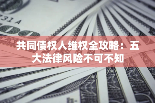 济南共同债权人维权全攻略：五大法律风险不可不知