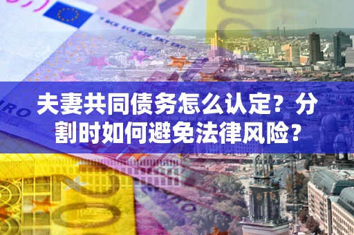 济南夫妻共同债务怎么认定？分割时如何避免法律风险？