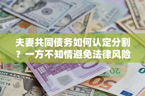 济南夫妻共同债务如何认定分割？一方不知情避免法律风险必看！